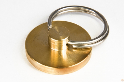 Пломбиратор под пластилин с гравировкой, ручка-кольцо (латунь)