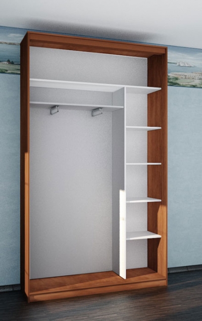 Двухдверные шкафы-купе в стальной системе 1400×2400×450